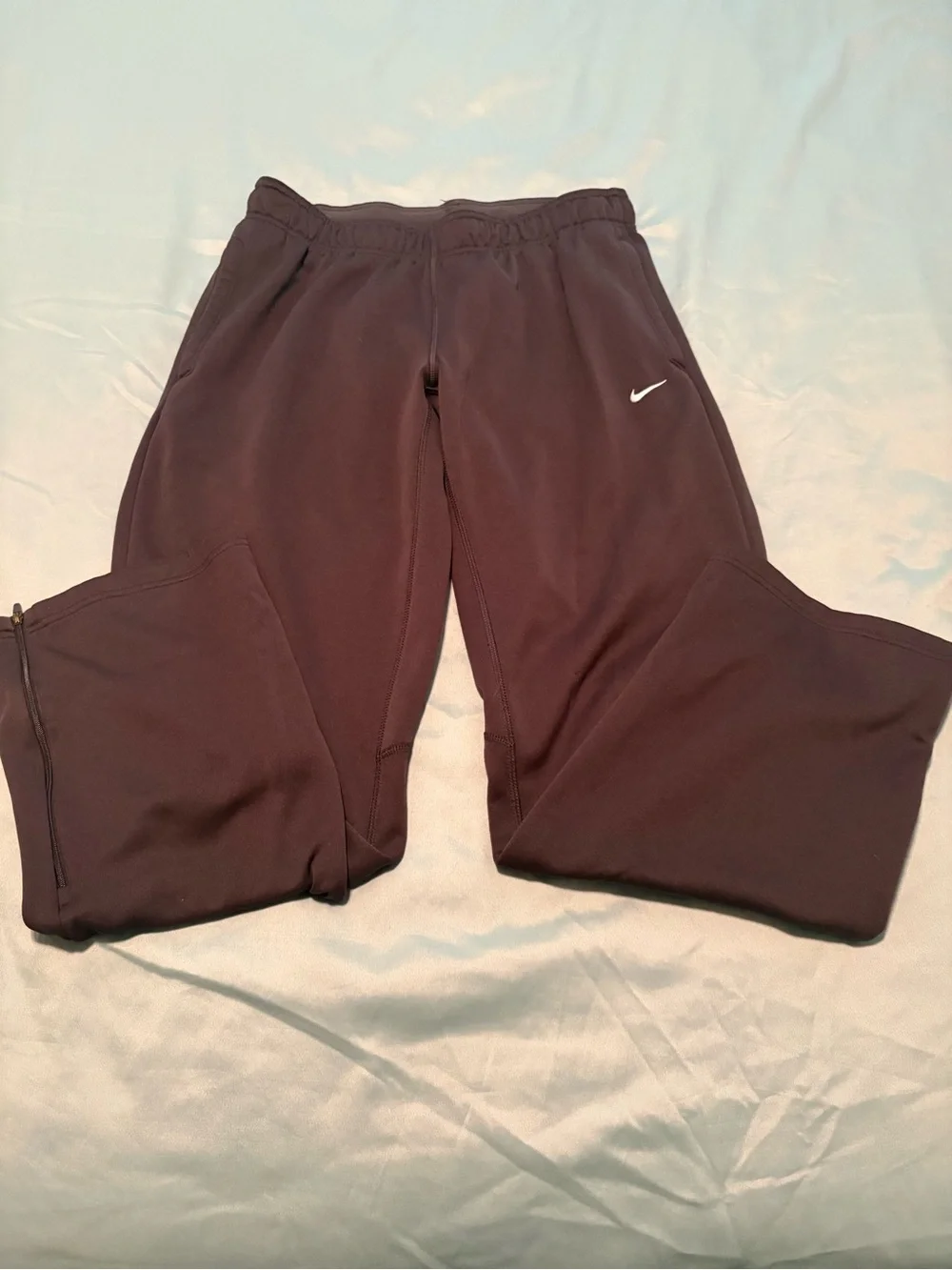 Nike Kids Black Jogger Sweatpants with White Swoosh